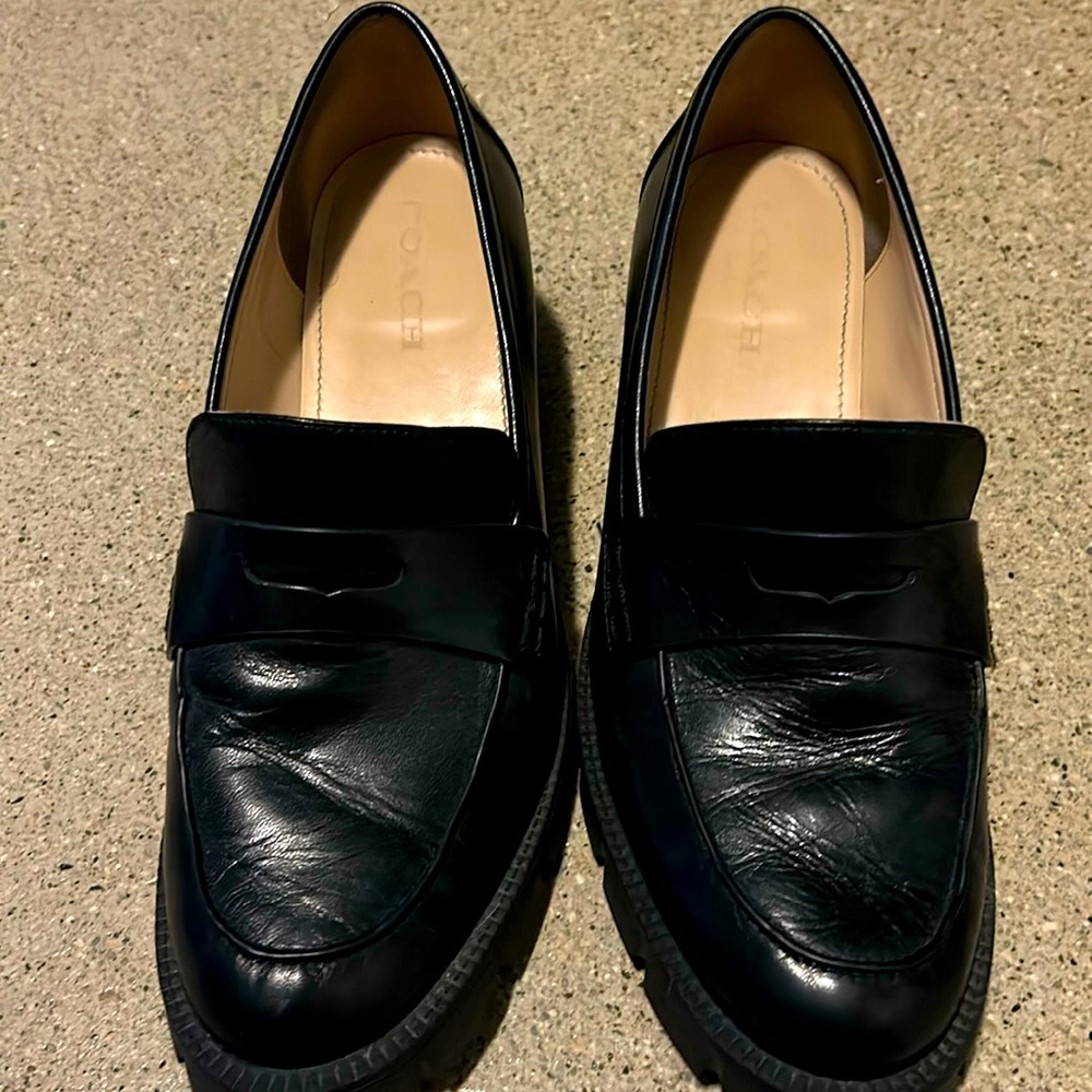 Coach heeled loafers